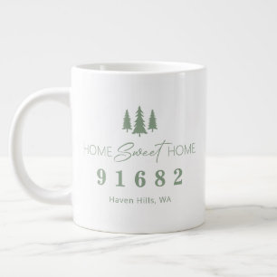 Caneca De Café Grande Sage White Home Sweet Home Personalizado CEP