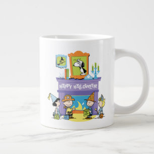 Caneca De Café Grande Salas Assombradas do Peanuts no Halloween