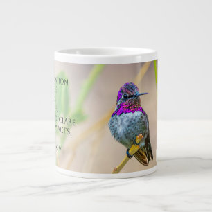 Caneca De Café Grande Salm 145:4 KJV, Hummingbird da Costa