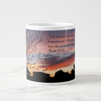 Caneca De Café Grande Salm 34:18 - Mug De Incentivo