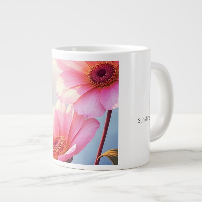 Caneca De Café Grande Salmão beijado por sol (Frente Esquerda)