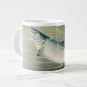 Caneca De Café Grande Salmão da Califórnia por S.A. Kilbourne, Peixe Vin