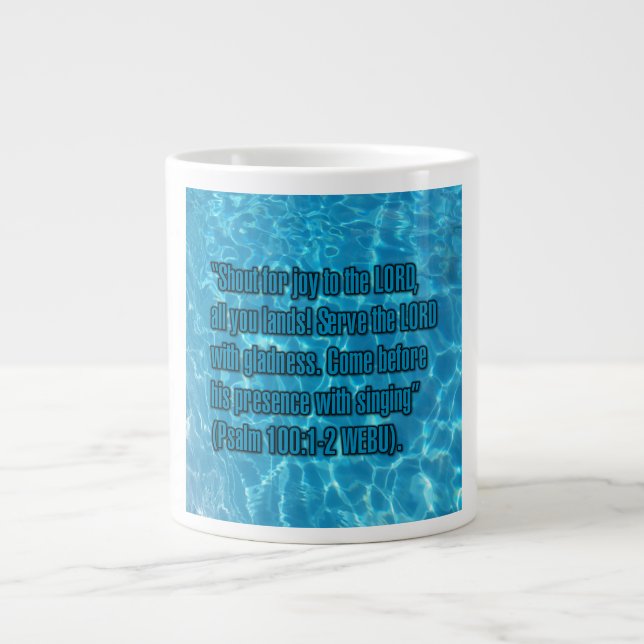 Caneca De Café Grande Salmo 100:1-2 WEBU Mug (Frente)