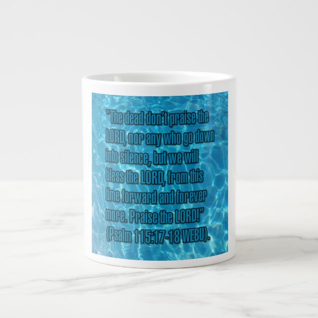 Caneca De Café Grande Salmo 115:17-18 WEBU Mug (Frente)