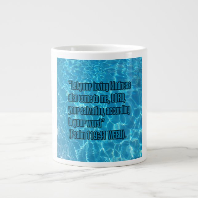 Caneca De Café Grande Salmo 119:41 WEBU Mug (Frente)