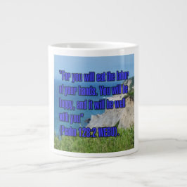 Caneca De Café Grande Salmo 128:2 WEBU Mug