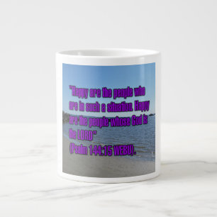 Caneca De Café Grande Salmo 144:15 WEBU Mug