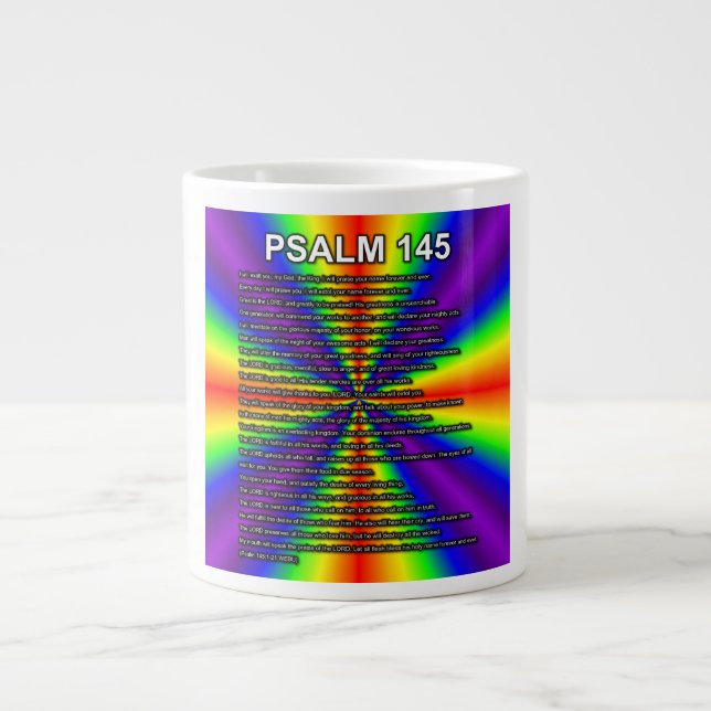 Caneca De Café Grande Salmo 145:1-21 WEBU Mug (Frente)