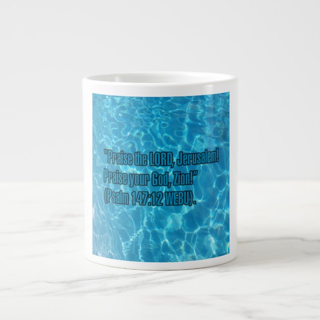 Caneca De Café Grande Salmo 147:12 WEBU Mug (Frente)