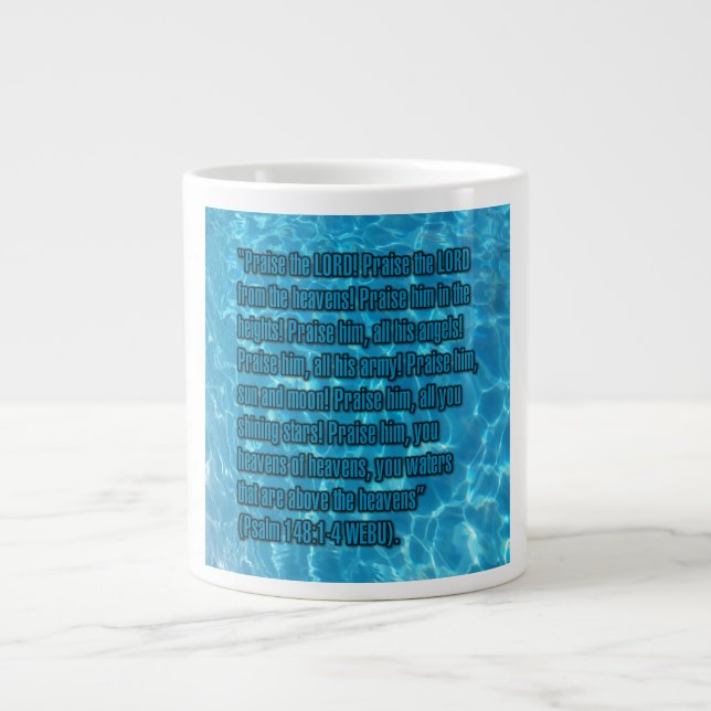 Caneca De Café Grande Salmo 148:1-4 WEBU Mug (Frente)