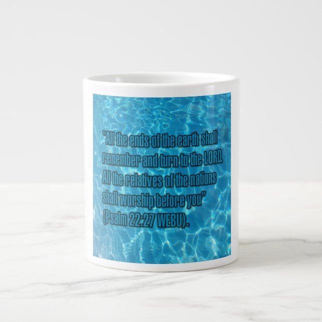 Caneca De Café Grande Salmo 22:27 WEBU Mug (Frente)