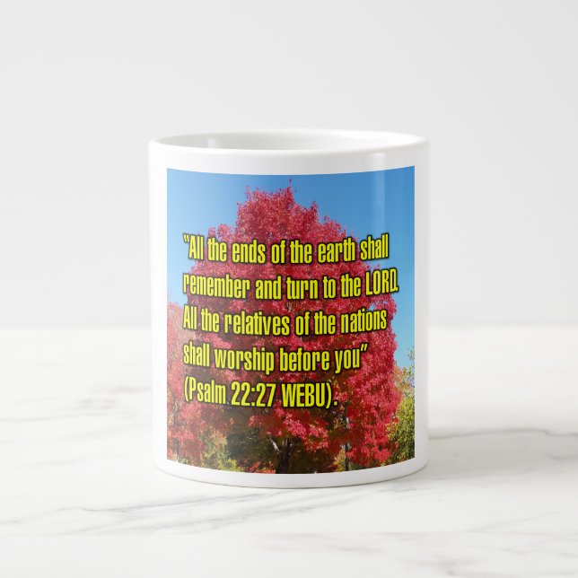Caneca De Café Grande Salmo 22:27 WEBU Mug (Frente)