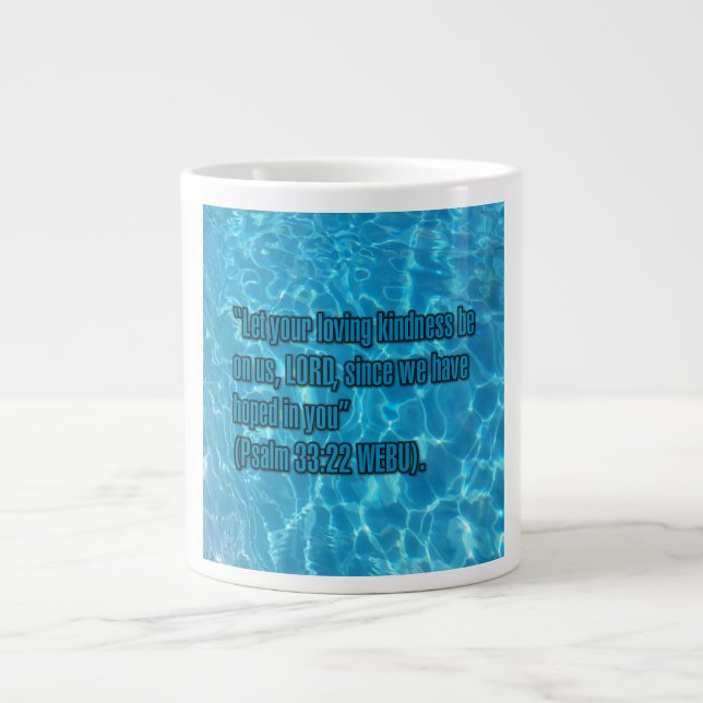 Caneca De Café Grande Salmo 33:22 WEBU Mug (Frente)