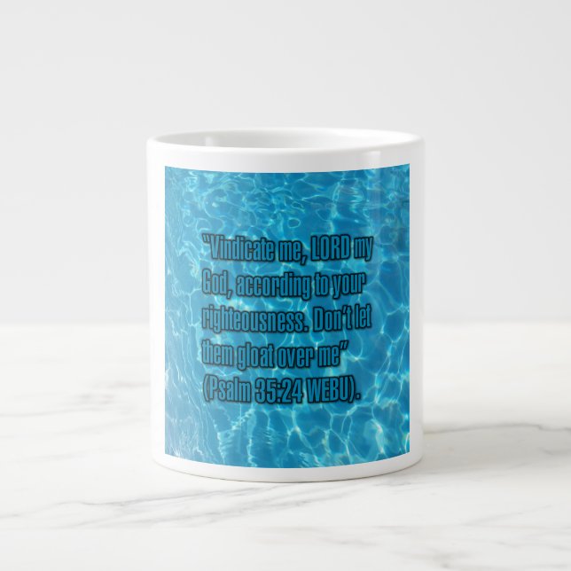 Caneca De Café Grande Salmo 35:24 WEBU Mug (Frente)