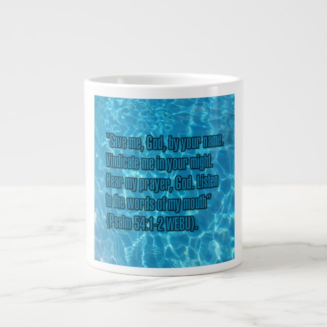 Caneca De Café Grande Salmo 54:1-2 WEBU Mug (Frente)