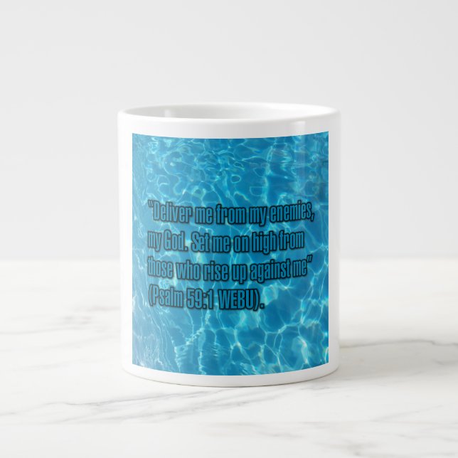 Caneca De Café Grande Salmo 59:1 WEBU Mug (Frente)