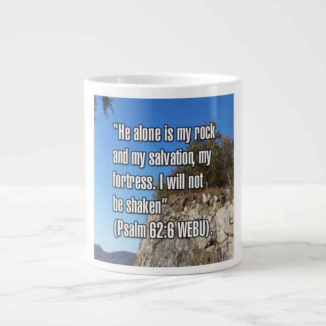 Caneca De Café Grande Salmo 62:6 WEBU Mug (Frente)