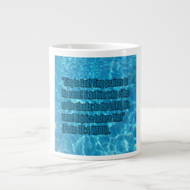 Caneca De Café Grande Salmo 68:4 WEBU Mug (Frente)