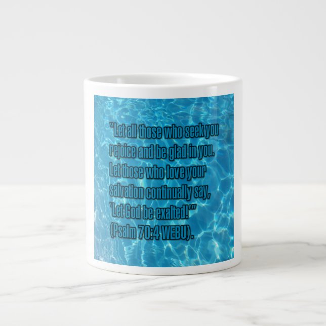 Caneca De Café Grande Salmo 70:4 WEBU Mug (Frente)