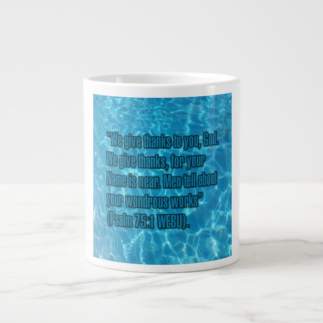 Caneca De Café Grande Salmo 75:1 WEBU Mug (Frente)