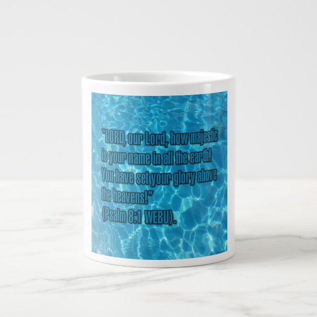 Caneca De Café Grande Salmo 8:1 WEBU Mug (Frente)