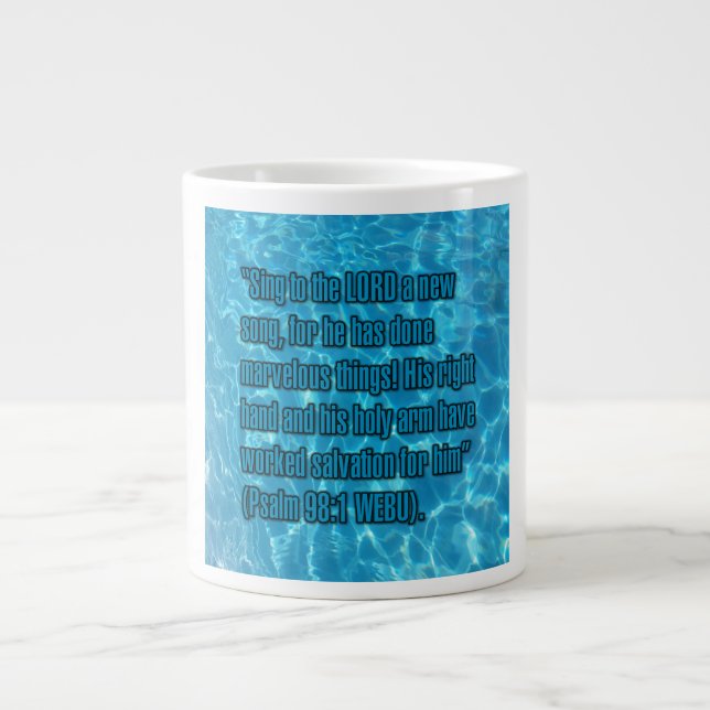 Caneca De Café Grande Salmo 98:1 WEBU Mug (Frente)