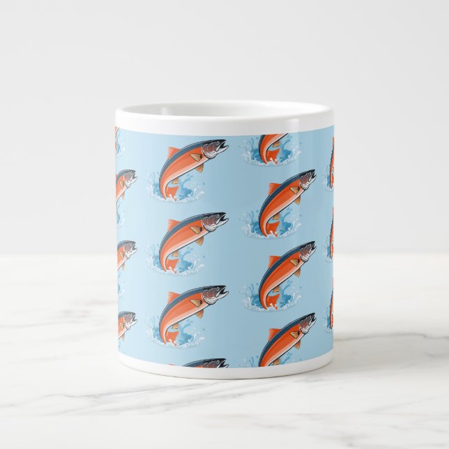 Caneca De Café Grande Salmon fish (Frente)