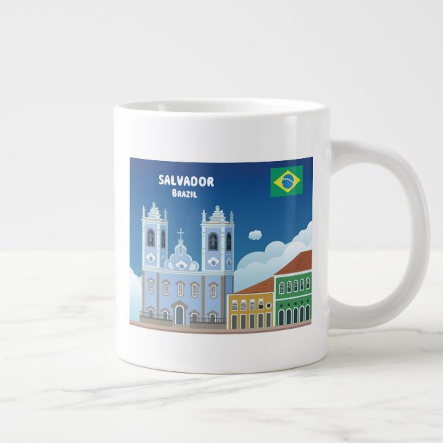 Caneca De Café Grande Salvador Brasil (Direita)