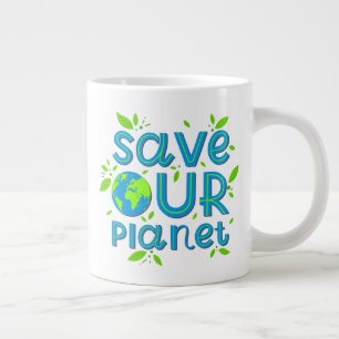 Caneca De Café Grande Salvar nosso planeta