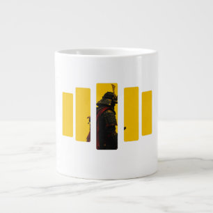 Caneca De Café Grande Samurai Cibernético Guerreiro Japonês Arte Bushido