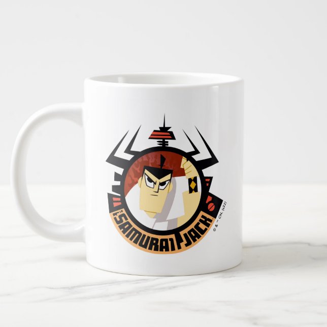 Caneca De Café Grande Samurai Jack In Aku Futuristic Frame (Esquerda)