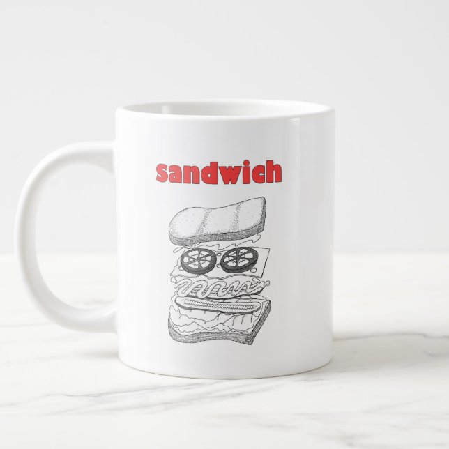 Caneca De Café Grande Sanduíche (Esquerda)