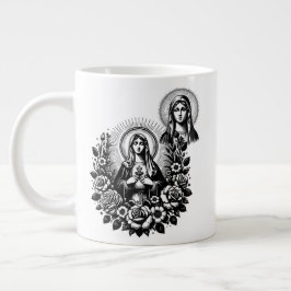Caneca De Café Grande Santa Maria Católica Cristã Meditação Católica