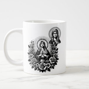 Caneca De Café Grande Santa Maria Católica Cristã Meditação Católica