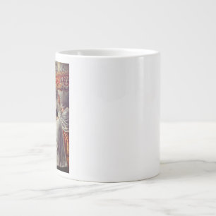 Caneca De Café Grande Santa Teresinha Lançando Rosas Corpus Domini Arte 