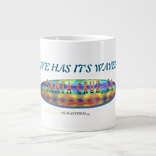 Caneca De Café Grande #SantaCruz_LIFE_S_WAVES_Espresso (Frente)