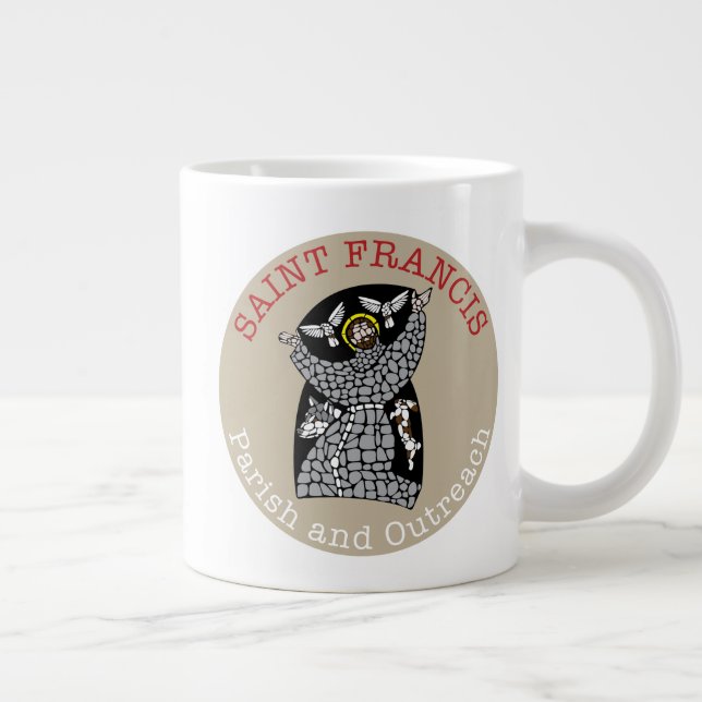 Caneca De Café Grande Santo Francis Logo Mug (Direita)