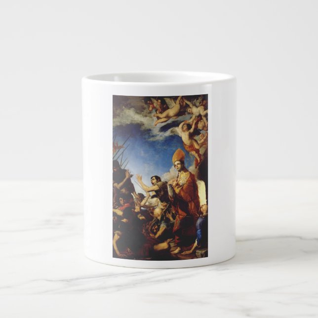Caneca De Café Grande Santo Januarius Bishop de Benevento (Frente)