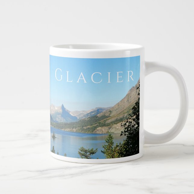 Caneca De Café Grande Santo Mary Lake, Montanhas, Glacier National Park (Direita)