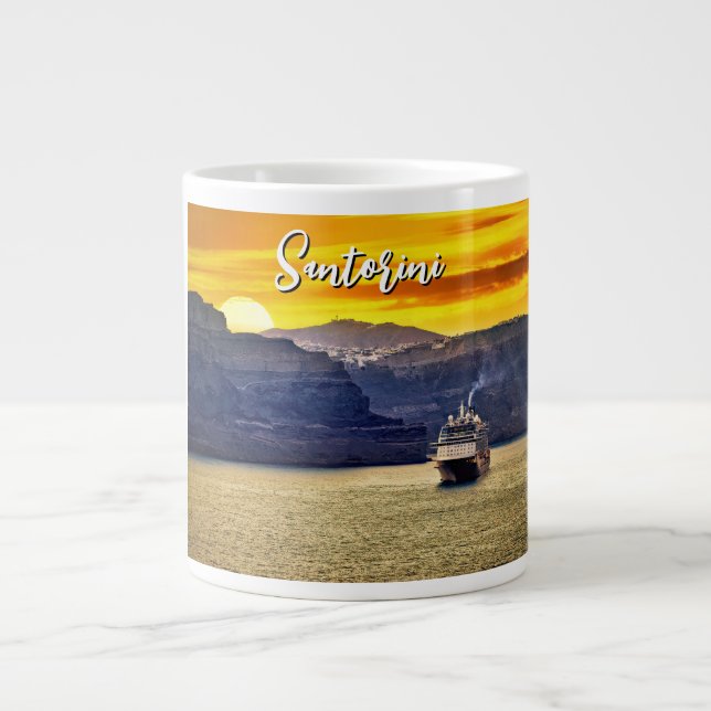 Caneca De Café Grande Santorini (Frente)