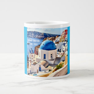 Caneca De Café Grande Santorini, onde os sonhos se tornam realidade