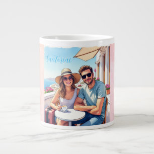 Caneca De Café Grande Santorini, quando um homem ama uma mulher