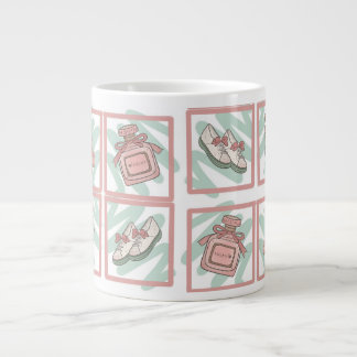 Caneca De Café Grande Sapatos e Perfume Amantes de Sapatos Cores Pastel