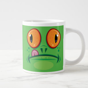 Caneca De Café Grande Sapo com cartografia da língua