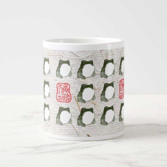 Caneca De Café Grande Sapo Indecente Japonês Fez século XIX (Frente)