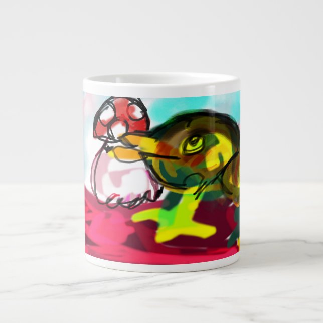 Caneca De Café Grande Sapo Mushroom (Frente)