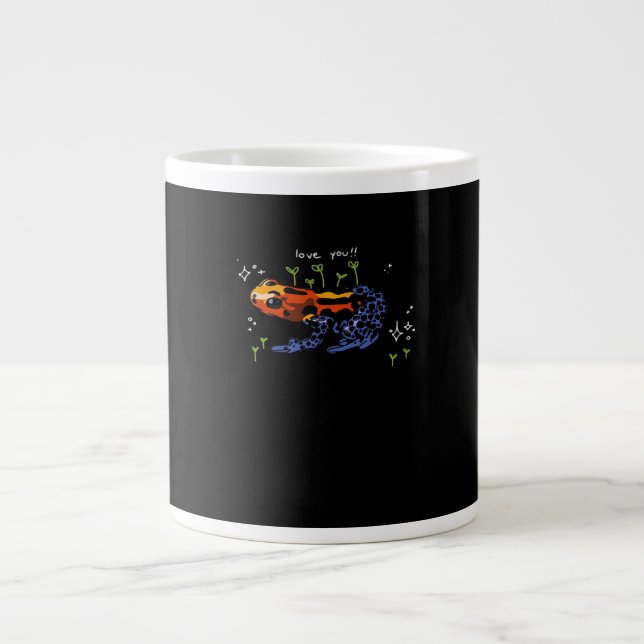 Caneca De Café Grande Sapo Que Ama Você Estilo Clássico Simples (Frente)