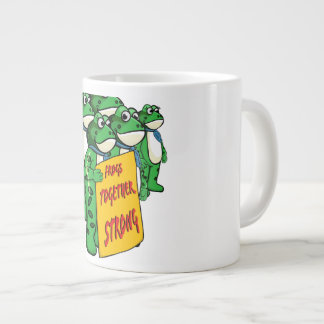 Caneca De Café Grande Sapos Juntos Fortes