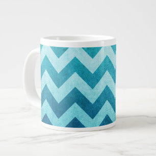 Caneca De Café Grande Sarja de Nimes Chevron por Shirley Taylor
