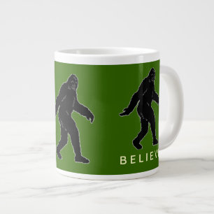 Caneca De Café Grande Sasquatch Acredita no Jumbo Mug Verde